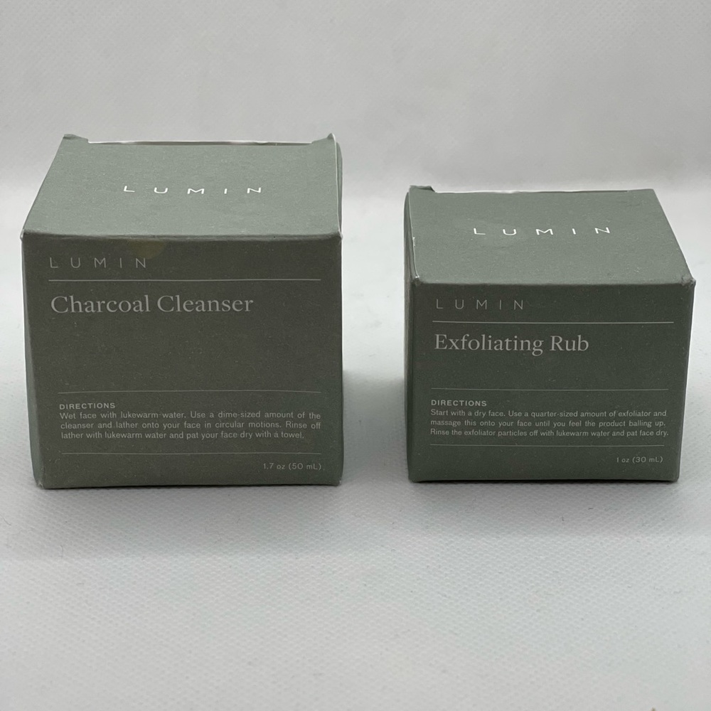 Lumin Charcoal Cleanser & Exfoliating Rub